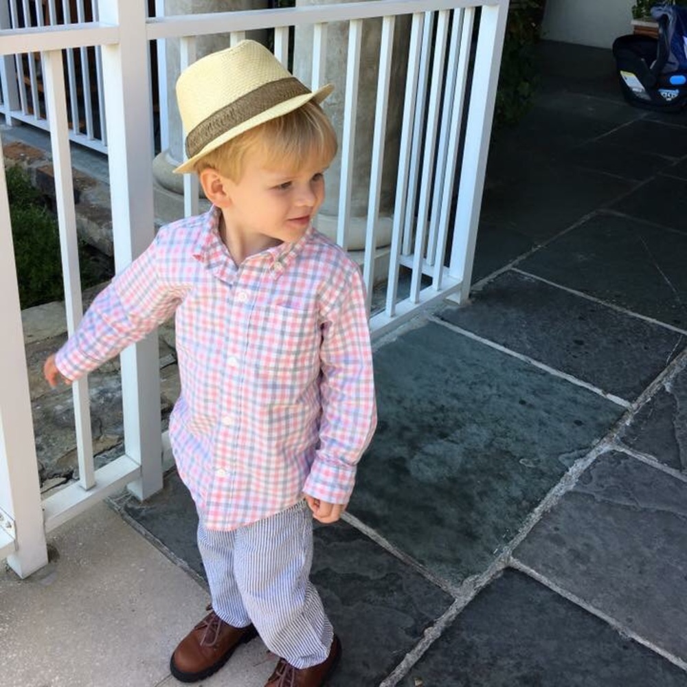 Gymboree 2T Pink & Gray button down